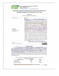 WORKLOAD ANALYSIS USING FULL TIME EQUIVALENT METHOD TO OPTIMIZE EMPLOYEE PERFORMANCE AT PT.XYZ