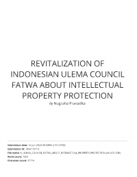 REVITALIZATION OF INDONESIAN ULEMA COUNCIL FATWA ABOUT INTELLECTUAL PROPERTY PROTECTION