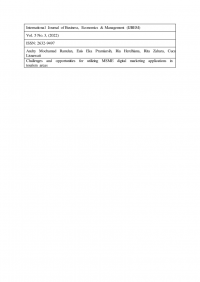 Internasional Journal of Business, Economics & Management (IJBEM)