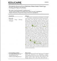 Meningkatkan Kreativitas Peserta Didik dalam Melukis Melalui Teknik Finger Painting pada Pelajaran Seni Budaya