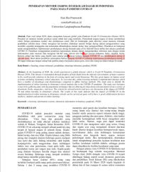 PENERAPAN METODE DARING DI SEKOLAH DASAR DI INDONESIA PADA MASA PANDEMI COVID-19
