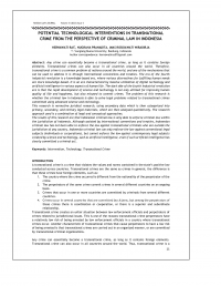 Turnitin_POTENTIAL TECHNOLOGICAL INTERVENTIONS IN TRANSNATIONAL CRIME FROM THE PERSPECTIVE OF CRIMINAL LAW IN INDONESIA