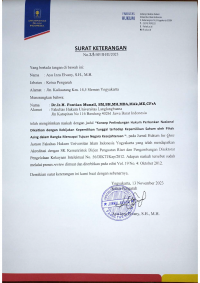 Surat Keterangan Jurnal Hukum IUS QUIA IUSTUM. dan Korespondensi 2012